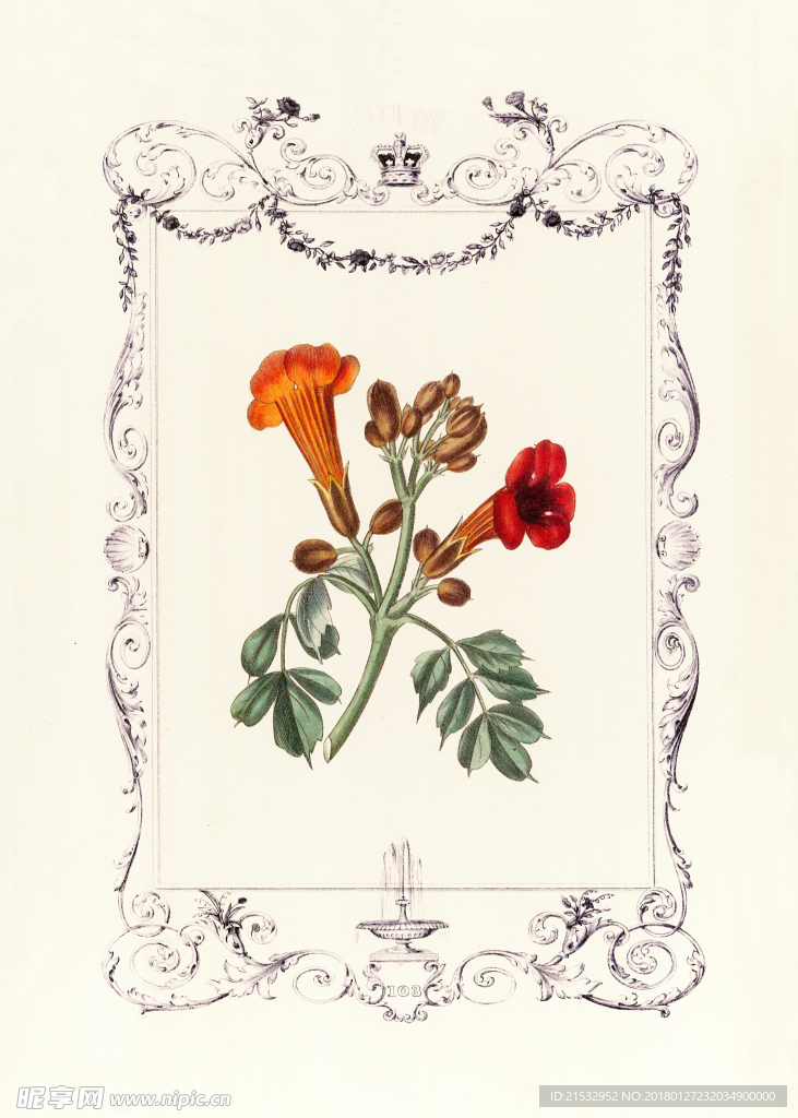 花卉油画欧式花纹边框