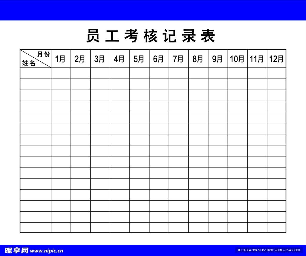 员工考核记录表