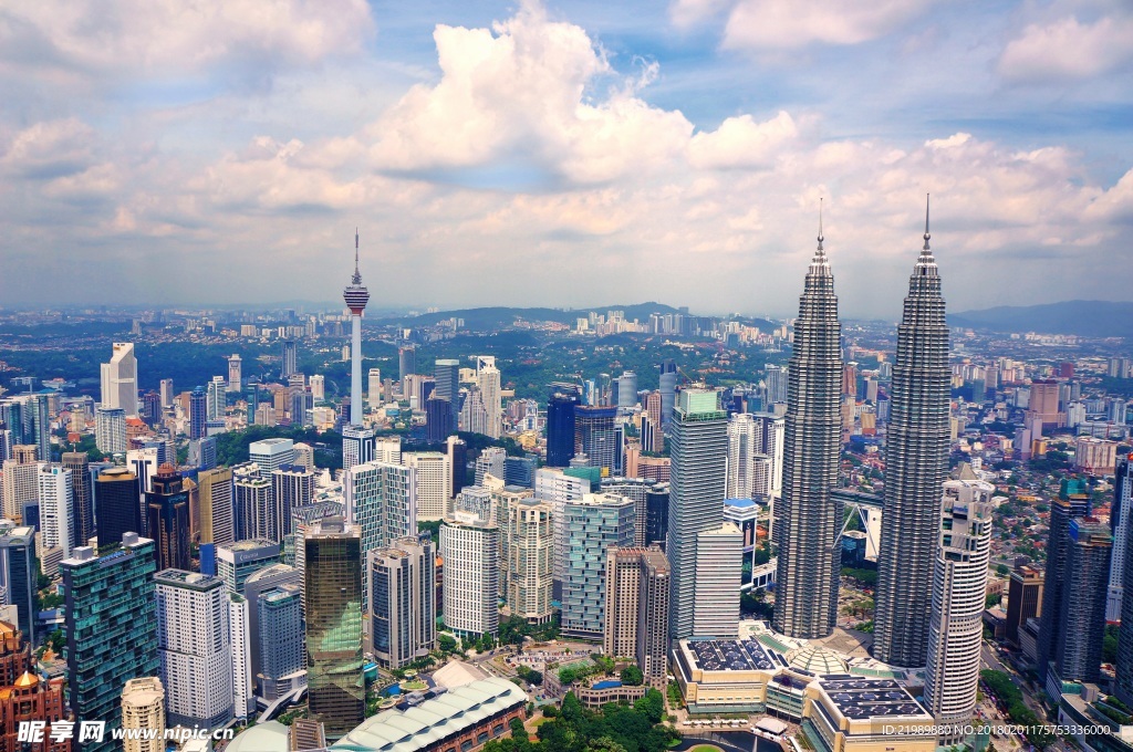 天空下的高楼大厦