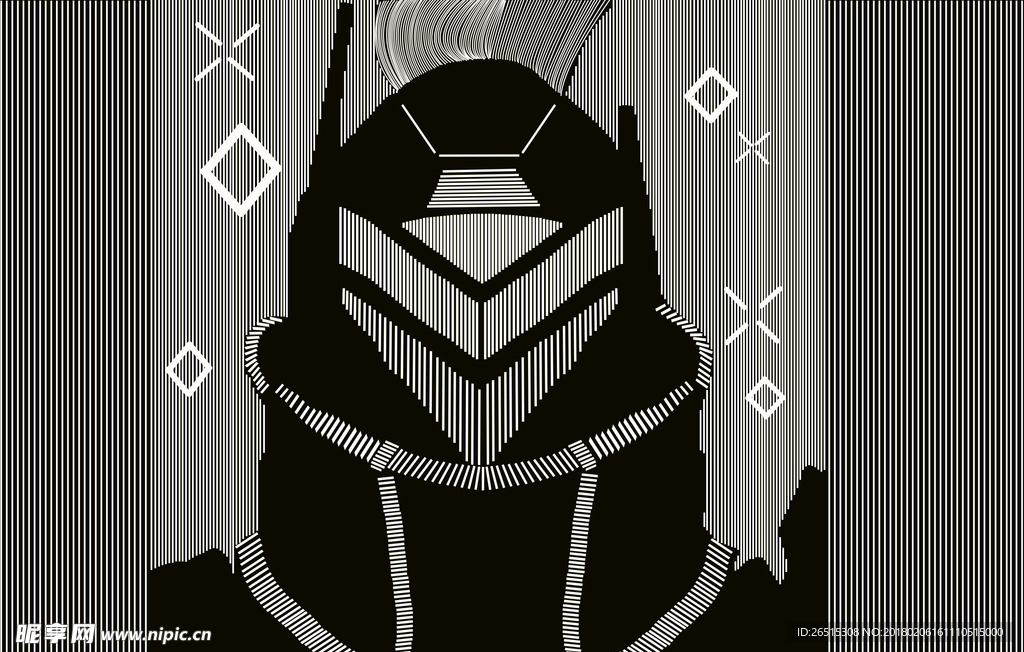 卢锡安 LOL 线条图