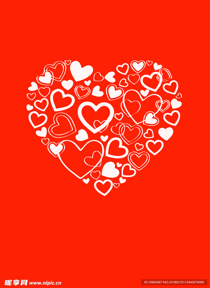 小爱心组成的大爱心