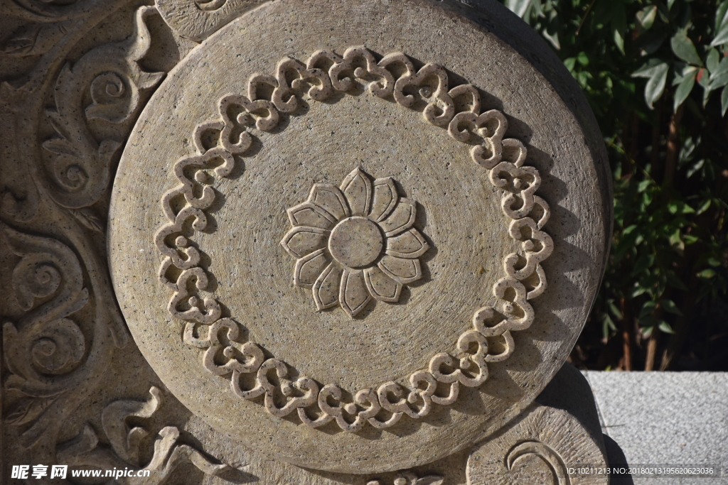 圆形循环建筑物纹路花纹