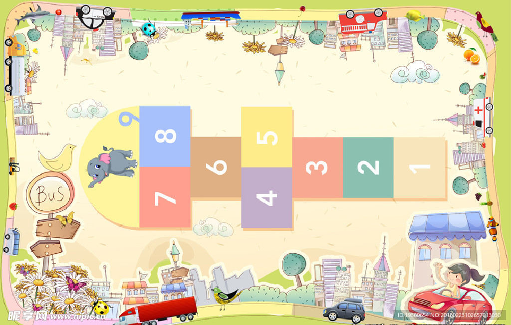 儿童卡通爬行垫