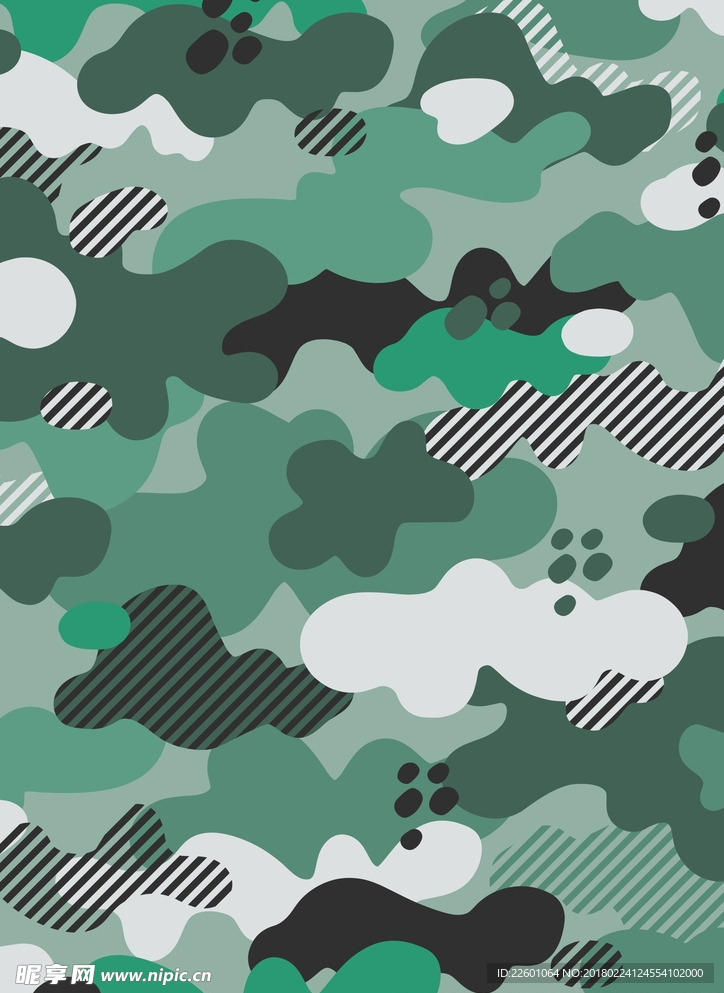 抽象几何时尚迷彩印花图案AI