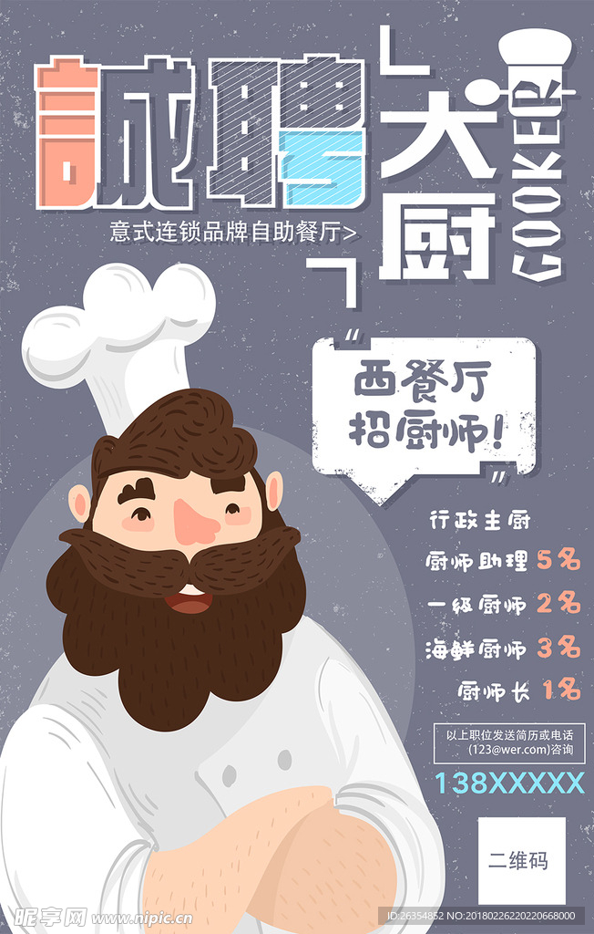 餐饮招聘海报