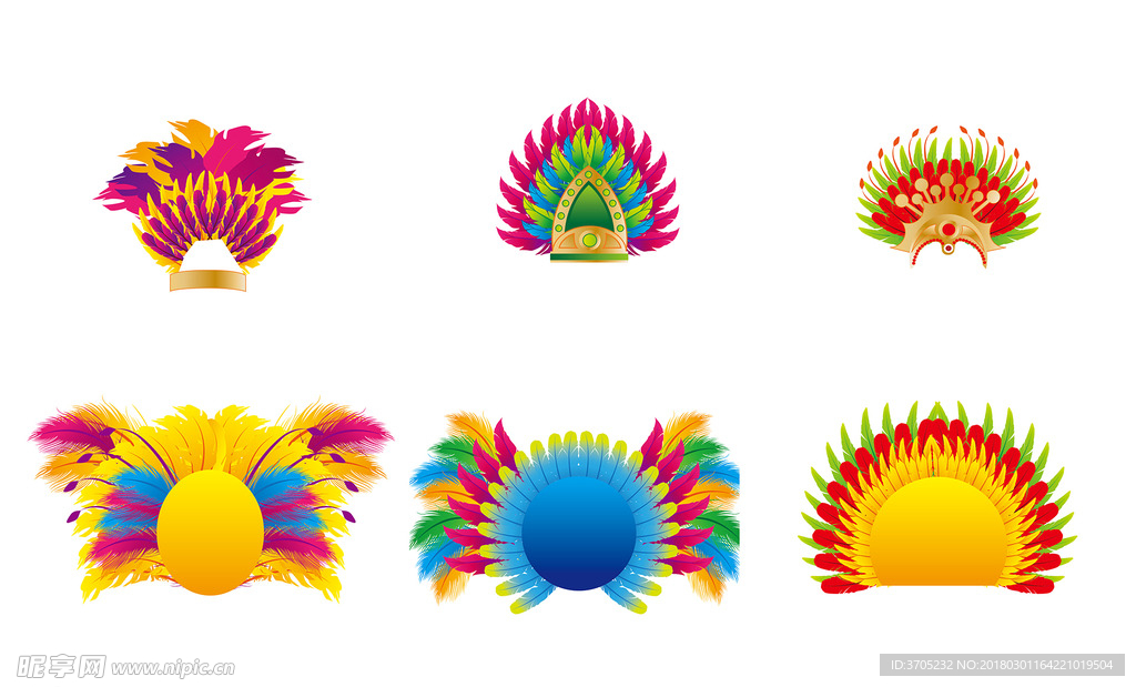 巴西桑巴羽毛背部装饰