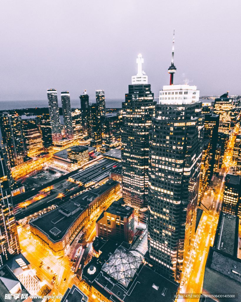 夜色下的城市风光