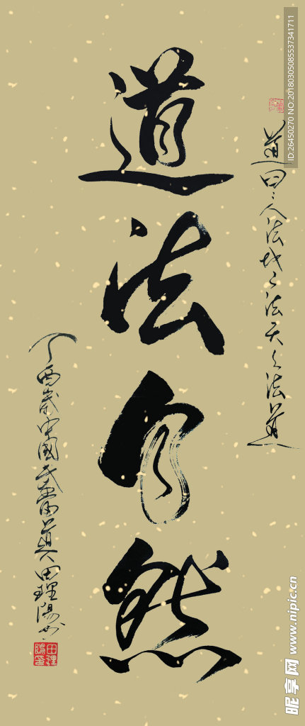 田理阳道长书法 道法自然