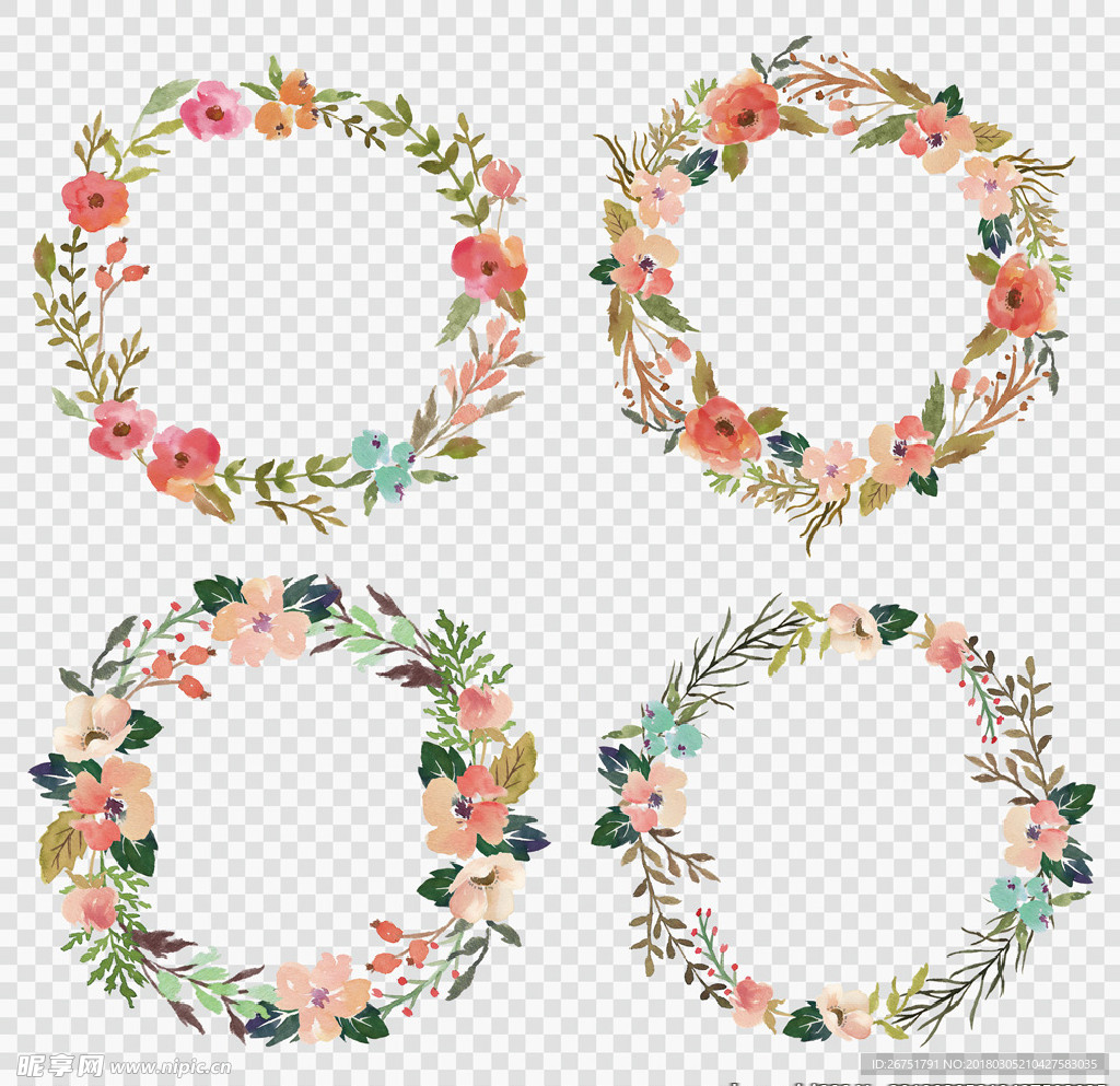 水彩 水粉 手绘 花