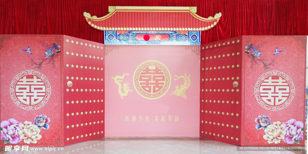 中式婚庆门头实拍图片