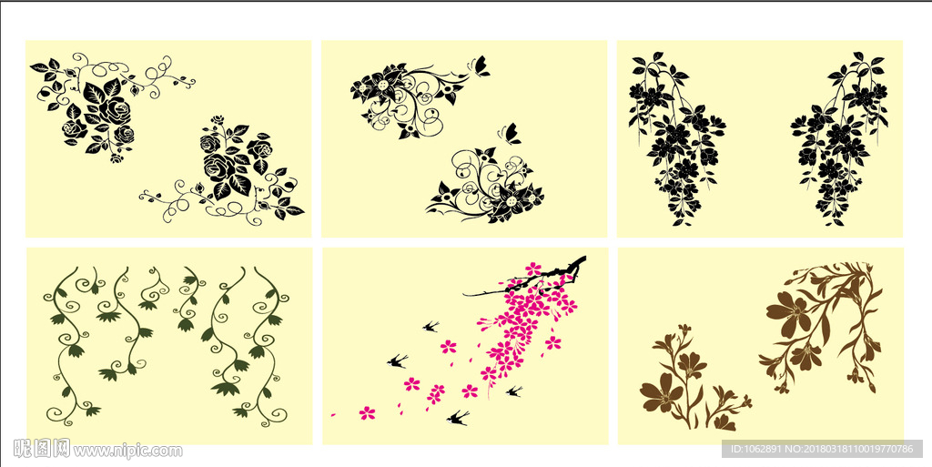 硅藻泥矢量对角花 图