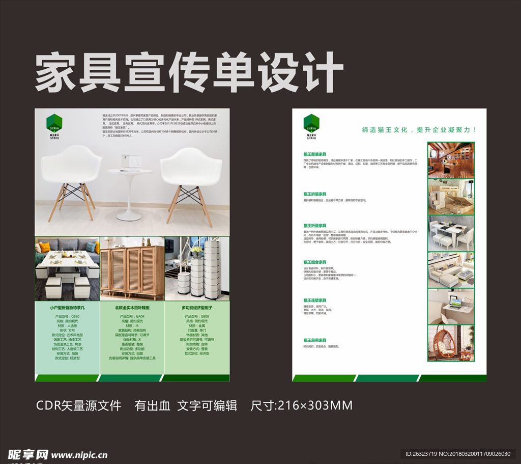 猫王家具宣传单设计