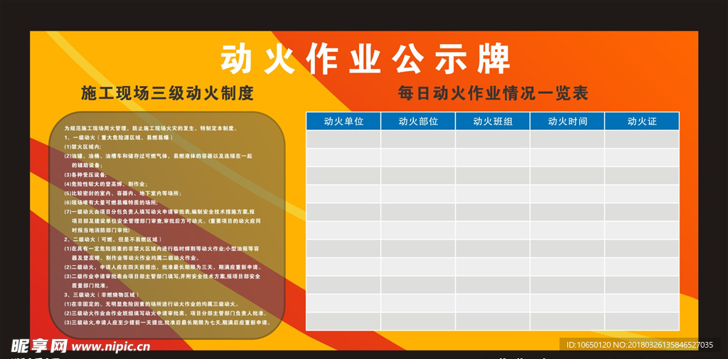 动火公示牌