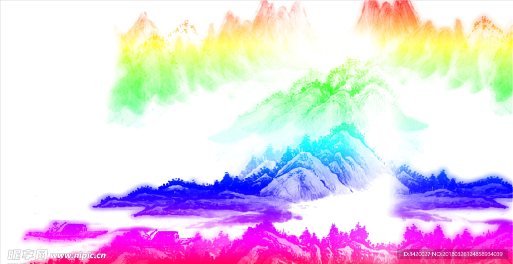 水墨山水画笔刷