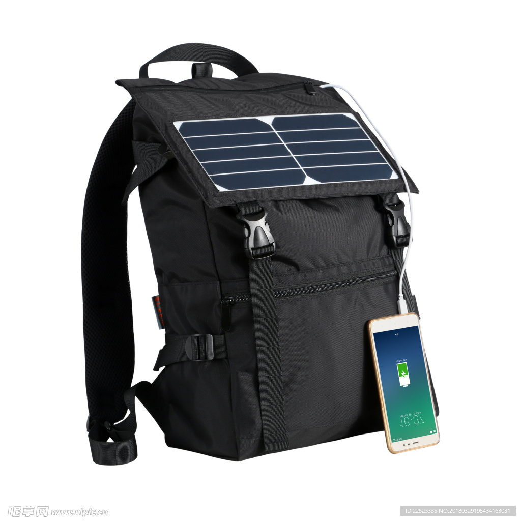 太阳能可充电背包