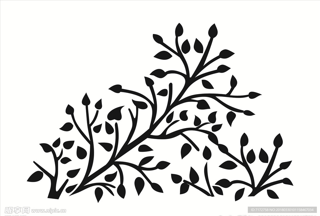 花纹 潮流 矢量树叶 潮流花纹