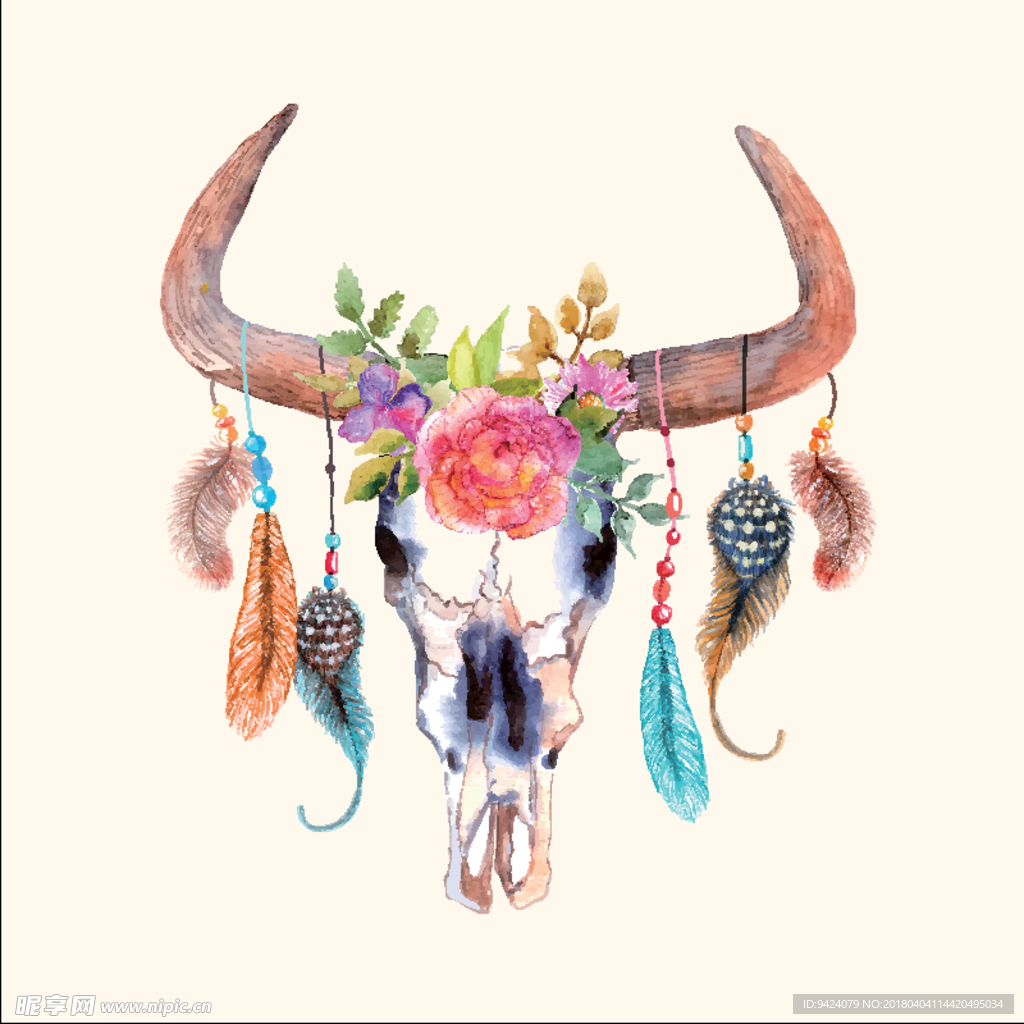 矢量个性时尚艺术装饰画无框画