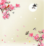 花开富贵背景PSD海报