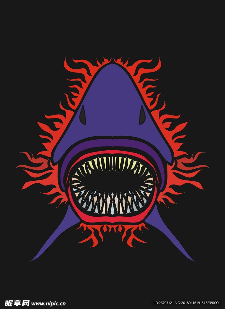 卡通图案卡通动物鱼类AI矢量图