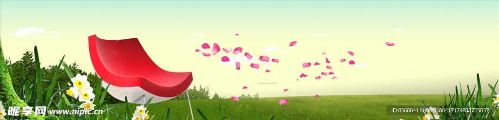 绿色横幅设计图素材