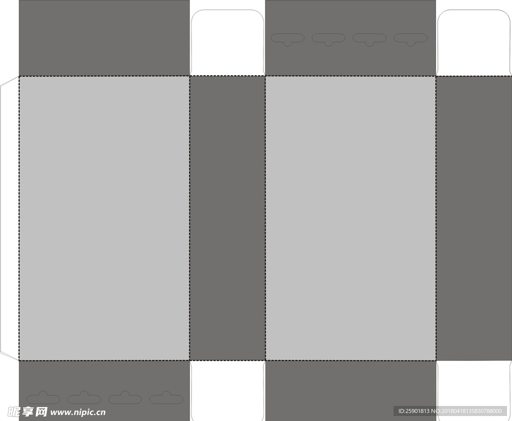 饼干包装盒展开图