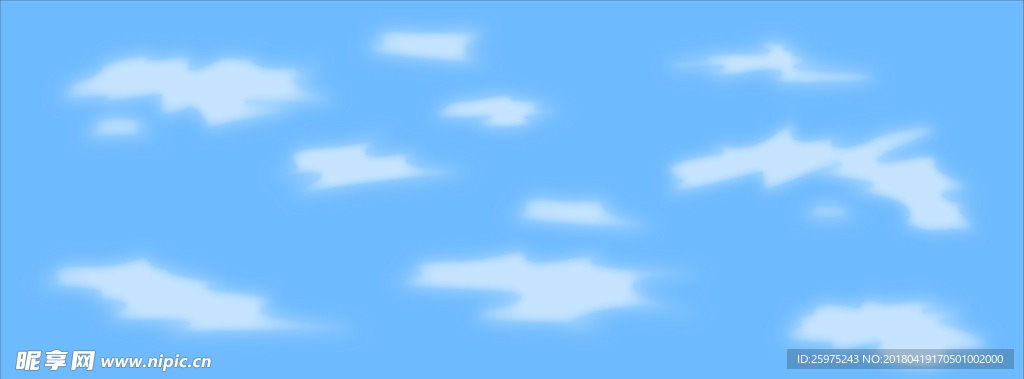 卡通天空动漫云蓝天白云