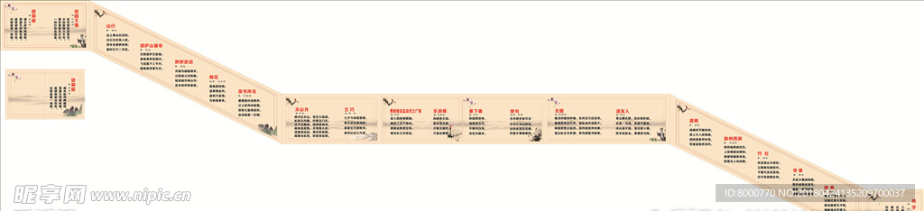 楼梯画 古诗 词 学校古诗