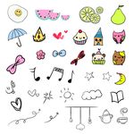 卡通手绘简笔画矢量