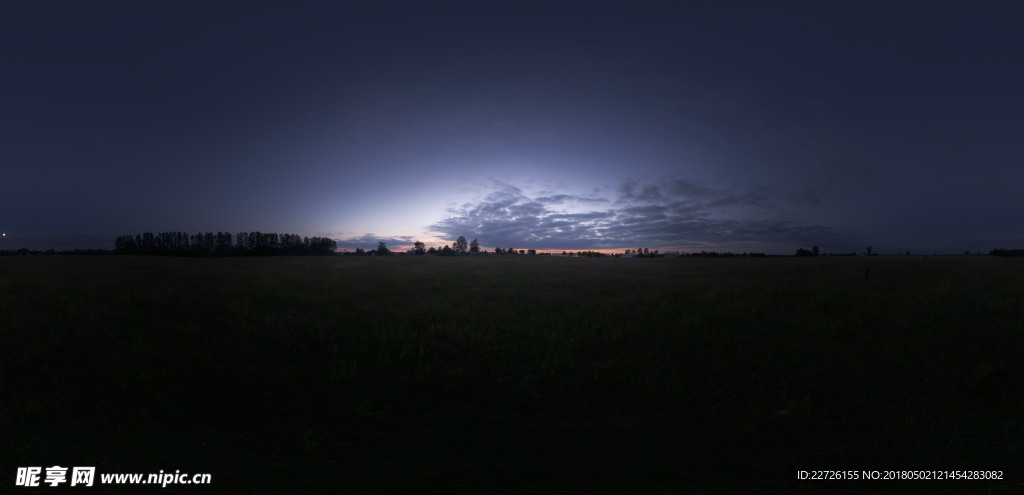 全景天空原野摄影贴图素材