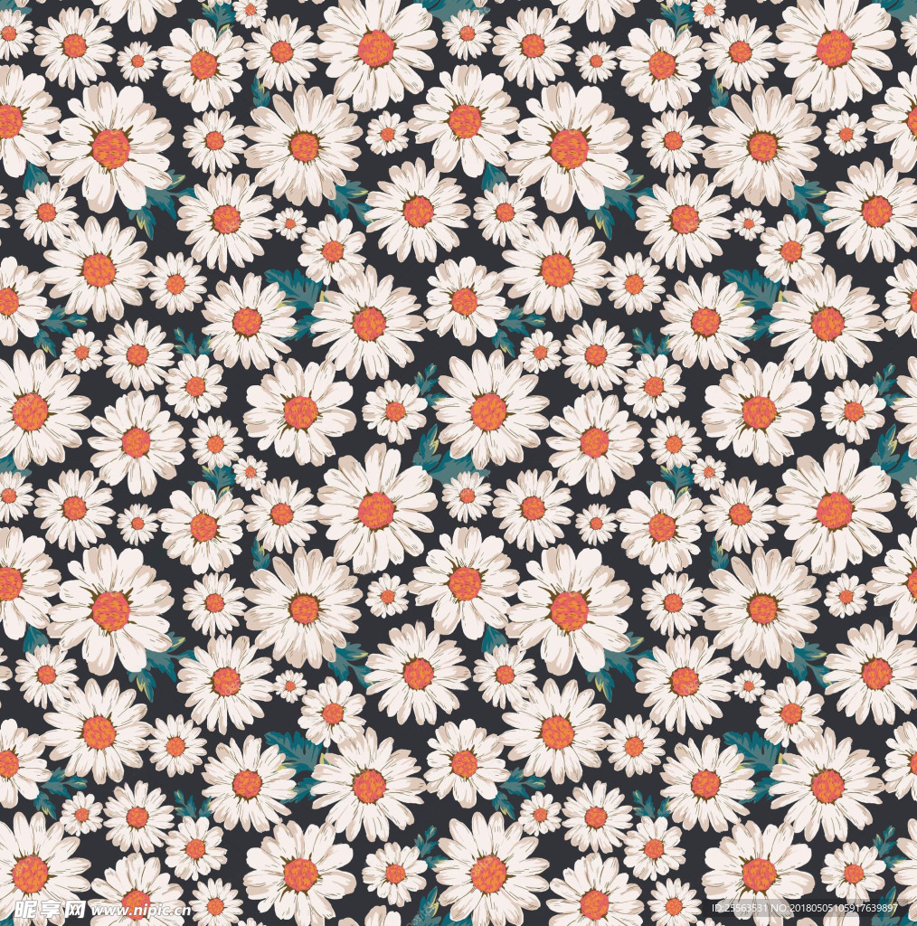 小雏菊花纹壁纸图片