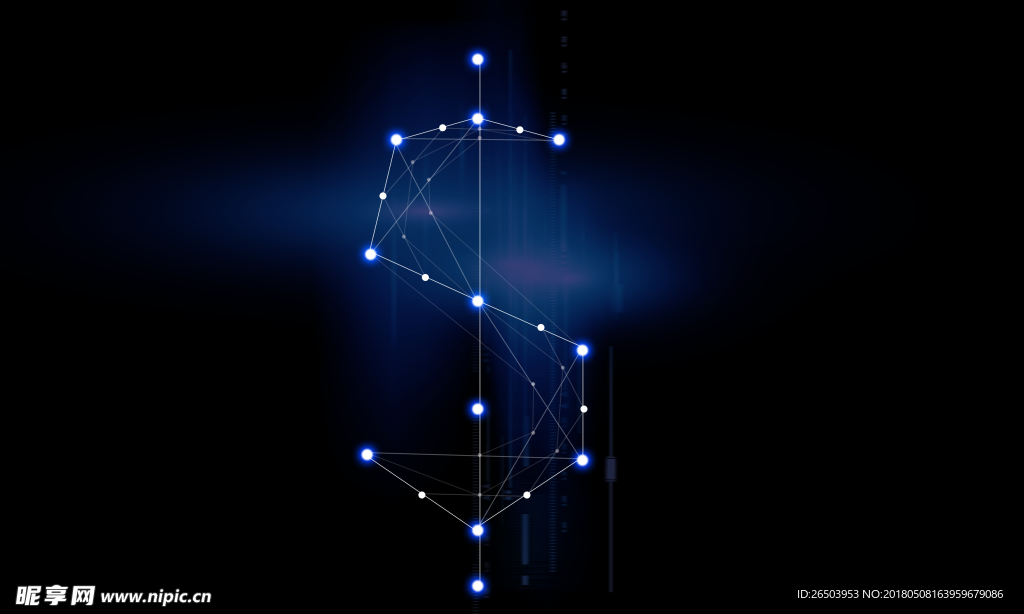 金融科技线条网络背景