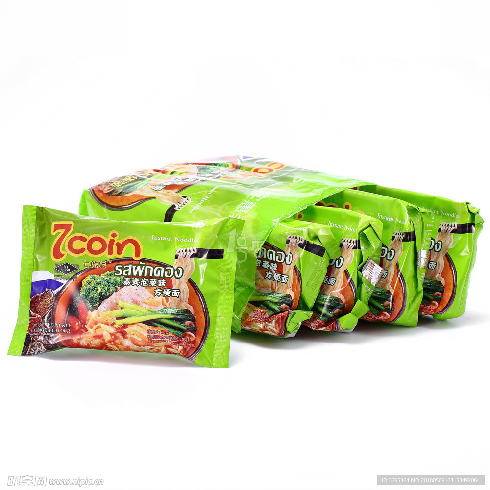 七咔呢泰式泡菜味方便面