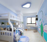 现代轻奢小孩房效果图