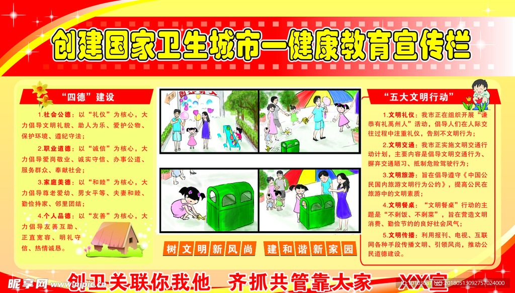 创卫版面 健康教育宣传栏