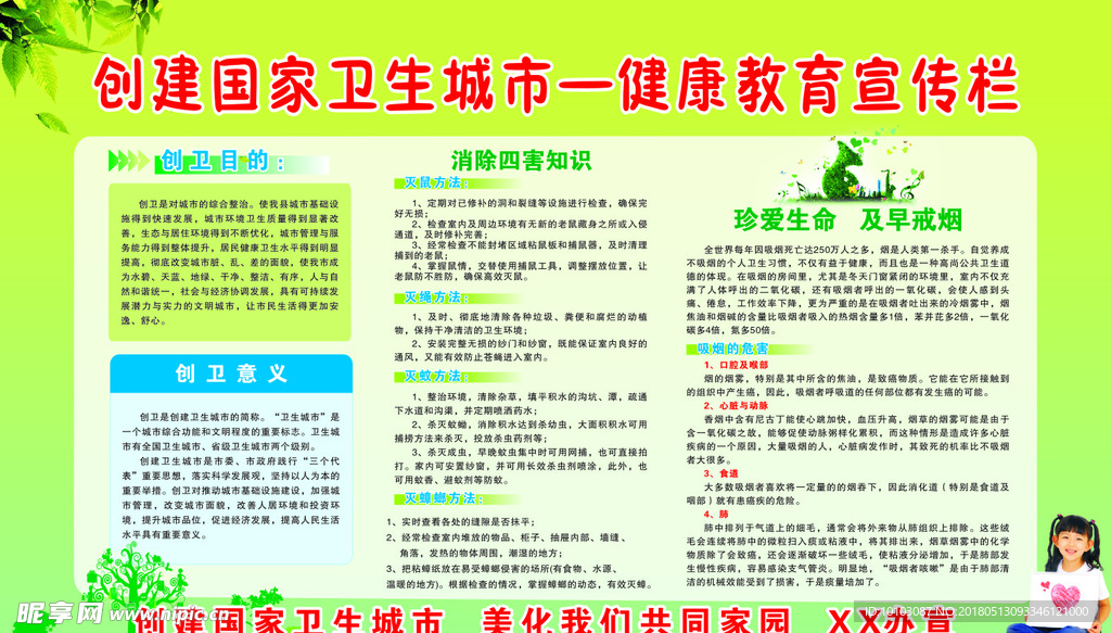 创卫版面 健康教育