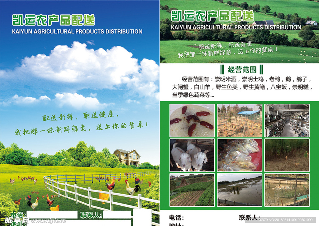 农副产品配送宣传单