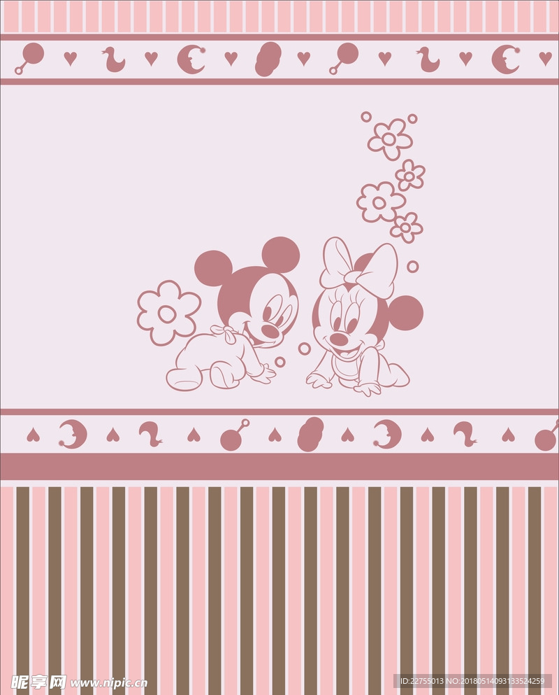 儿童房米奇背景图