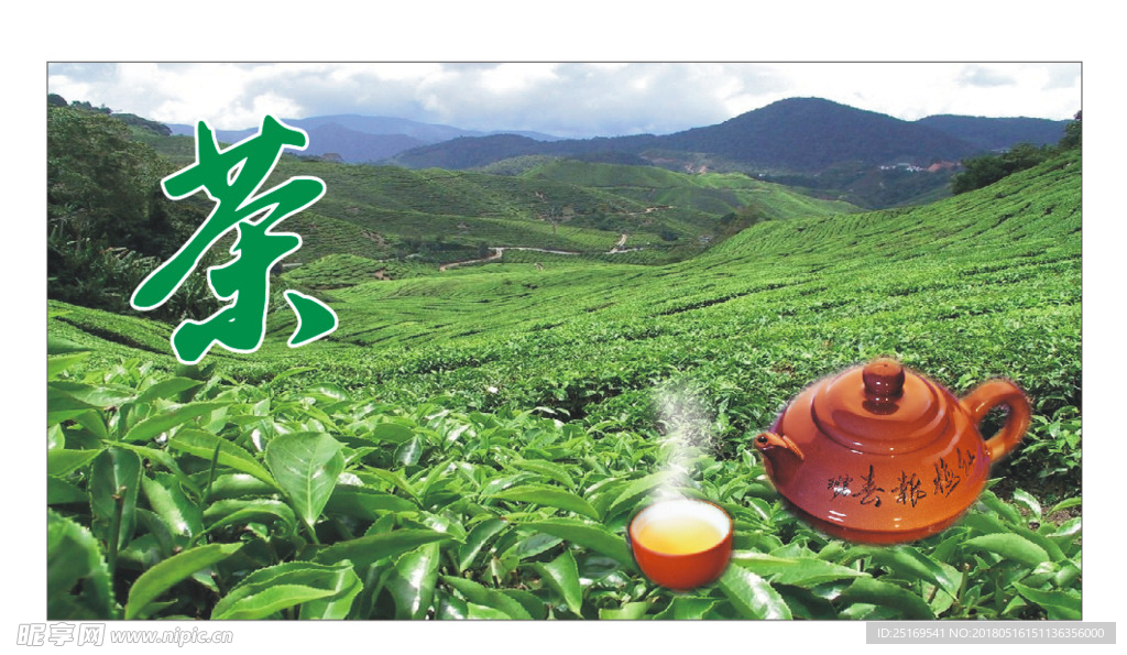 茶业茶行背景