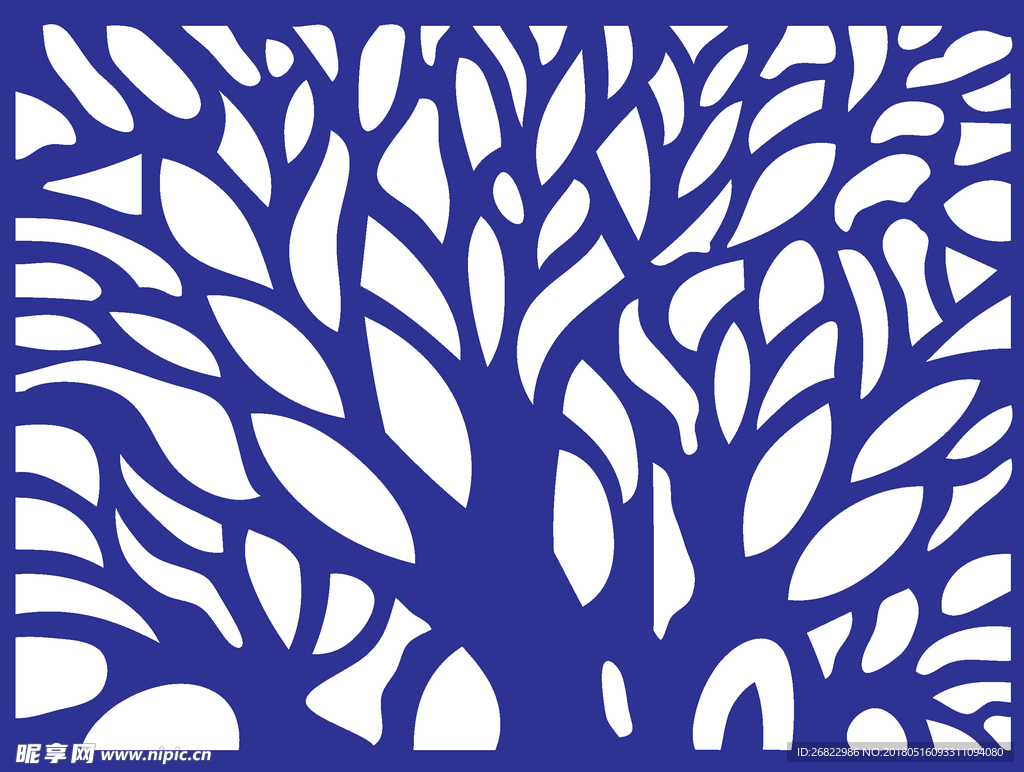 屏风雕花  中式古典  树