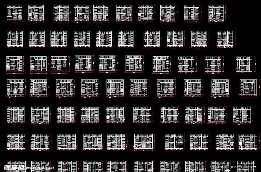 CAD图 块 衣柜图集
