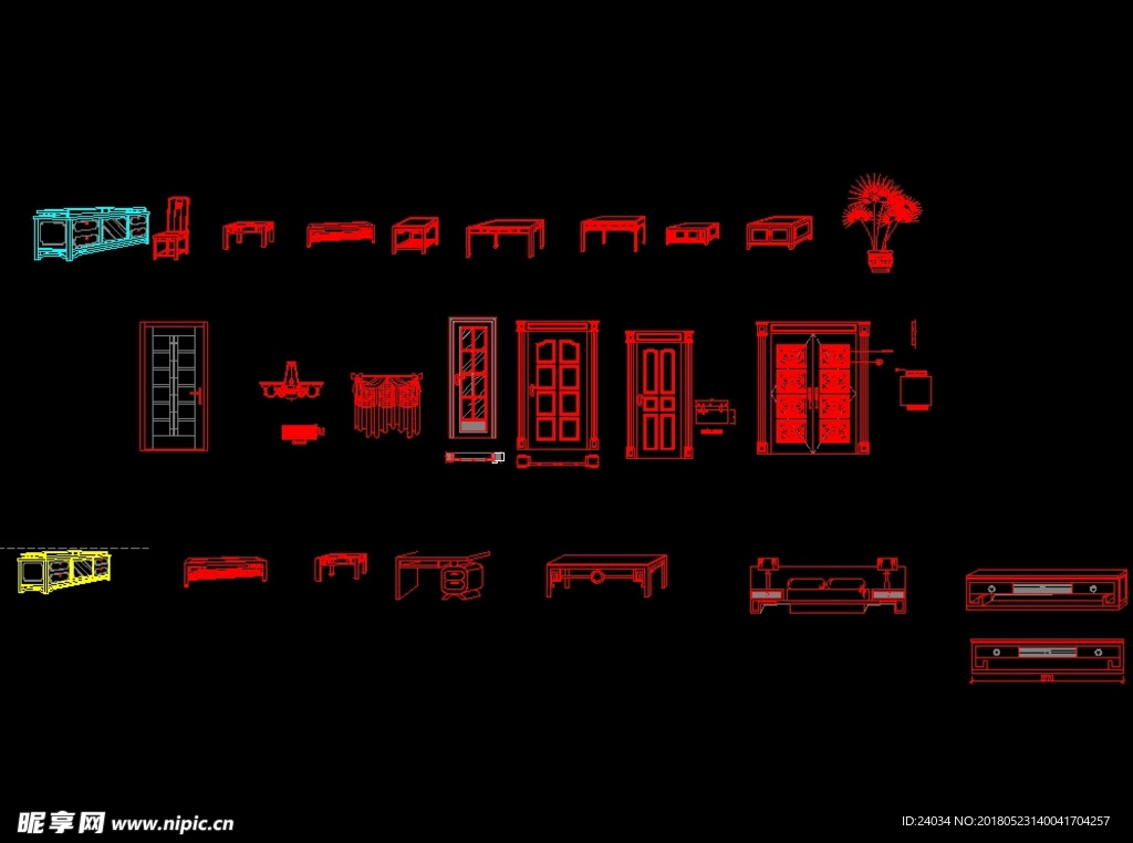 中式家具 CAD图纸