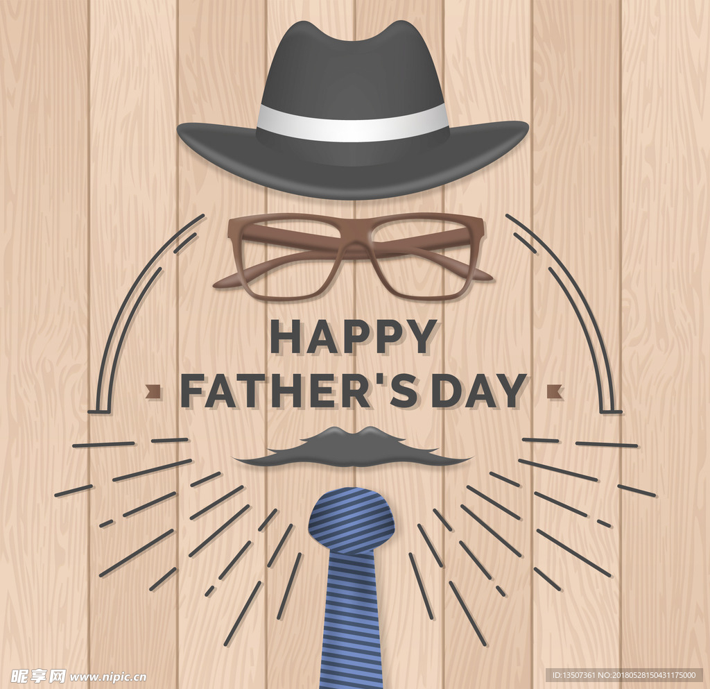 创意抽象父亲节背景设计AI矢量