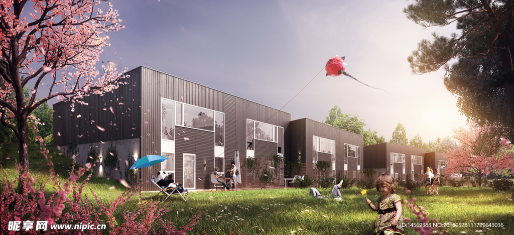 别墅景观效果图图片