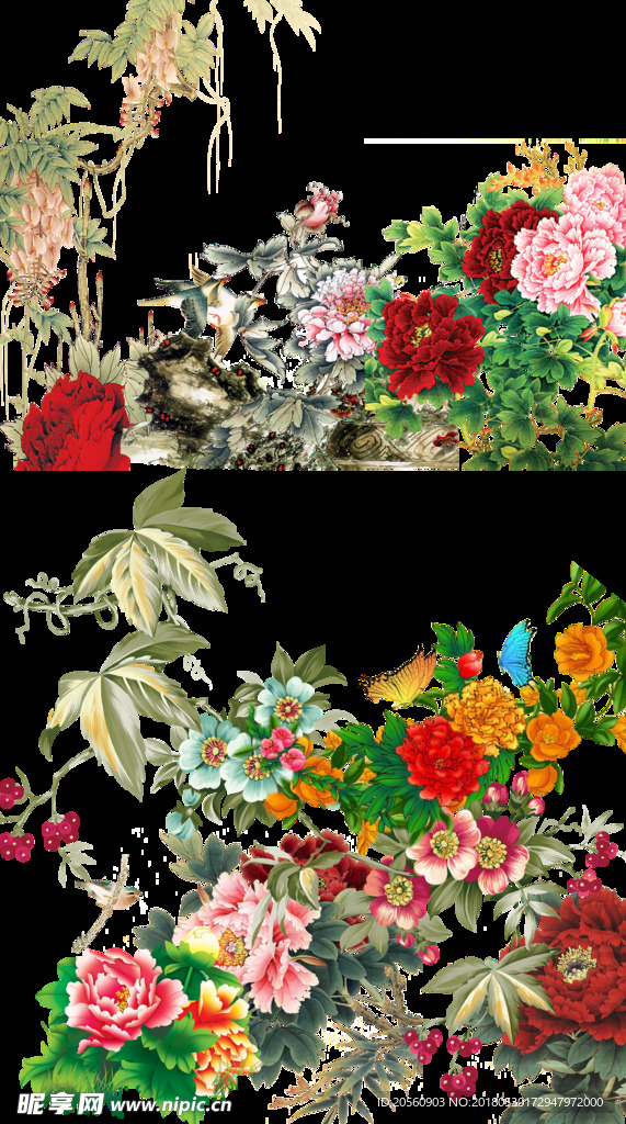 背景底图边花鲜花素材 (20)