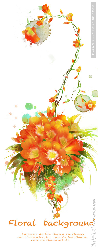 背景底图边花鲜花素材 (50)