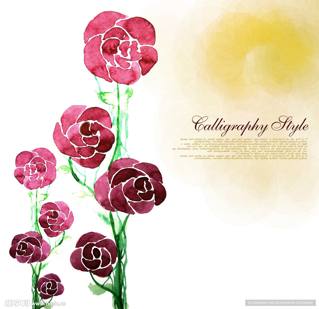 背景底图边花鲜花素材 (60)