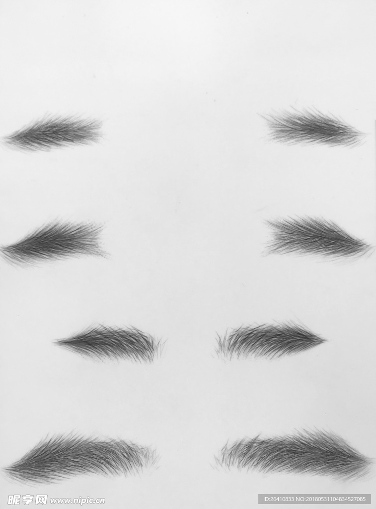 仿皮手绘线条眉半永久纹绣