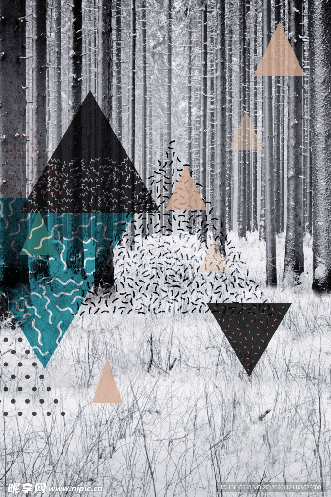 北欧简约几何图形装饰画