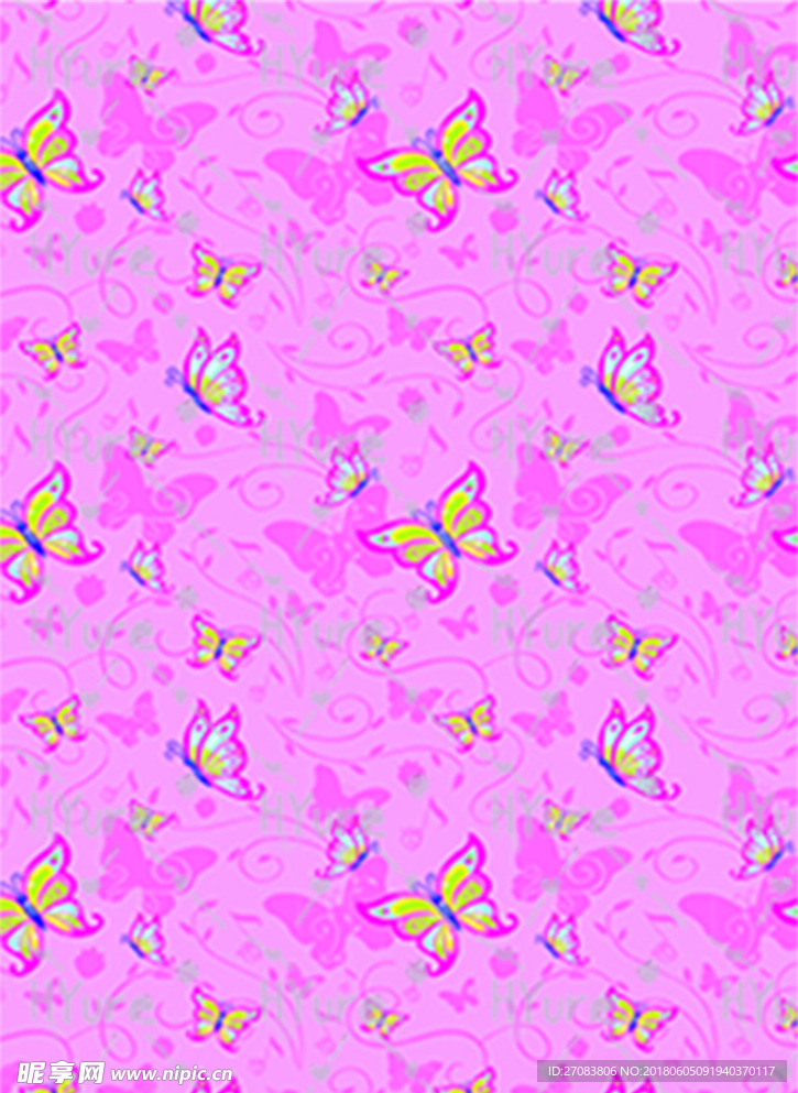 时尚蝴蝶花纹图片