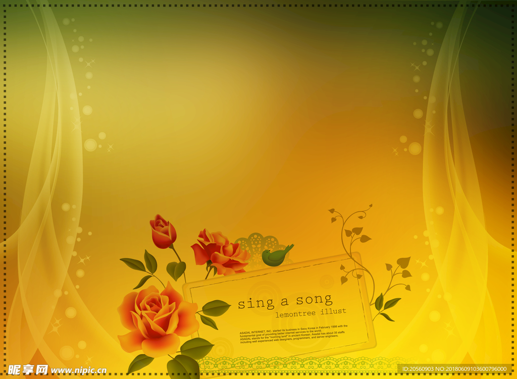 背景底图边花鲜花边框